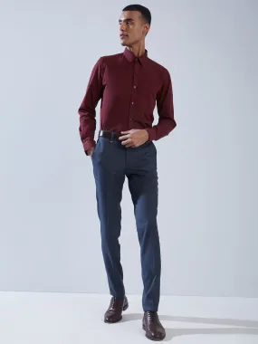 100% Cotton Maroon SLIM FIT Full Sleeve Formal Mens Plain Shirt