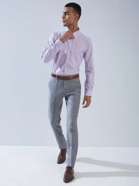 100% Cotton Mauve SLIM FIT Full Sleeve Formal Mens Plain Shirt