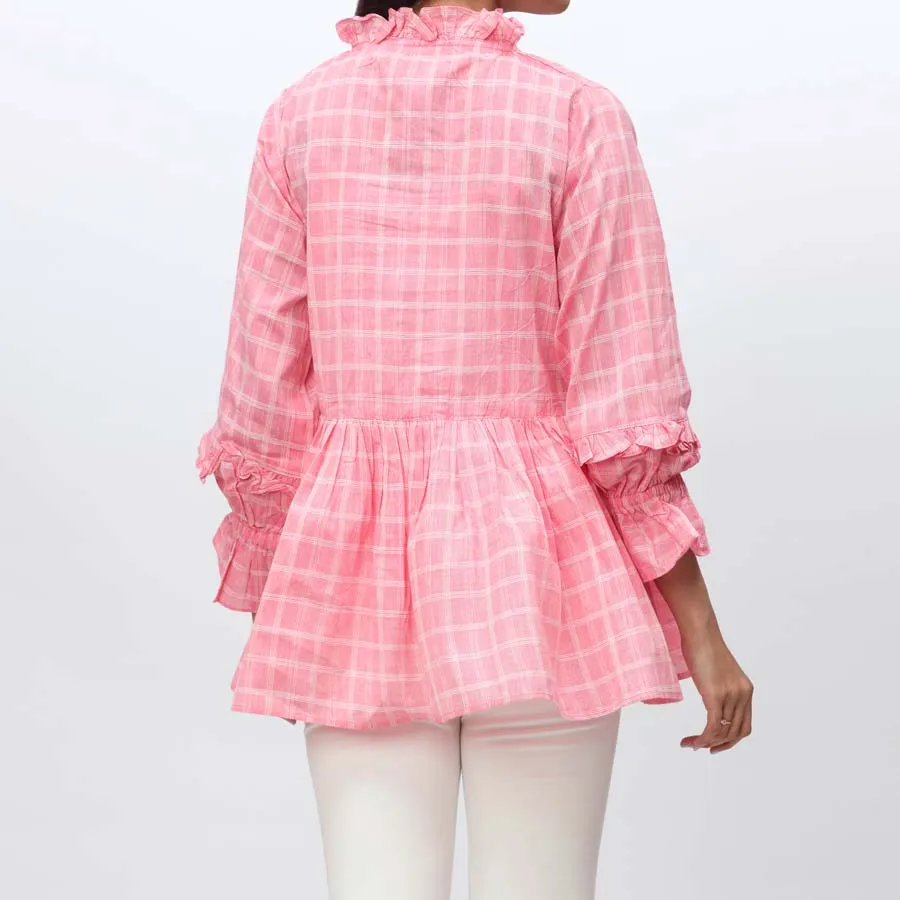 1PC- Cotton Checkered Top PS4226