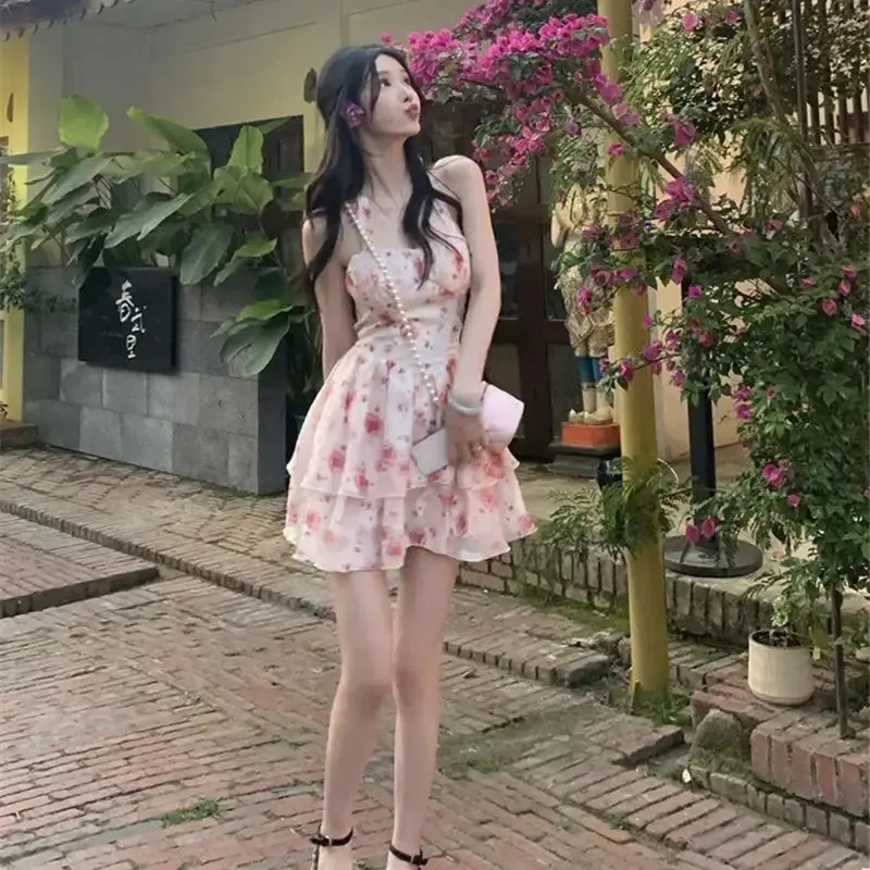 2 Piece Set Floral Mini Dress