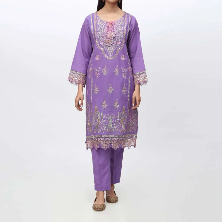 2PC- Embroidered Khaddar Suit PW3057