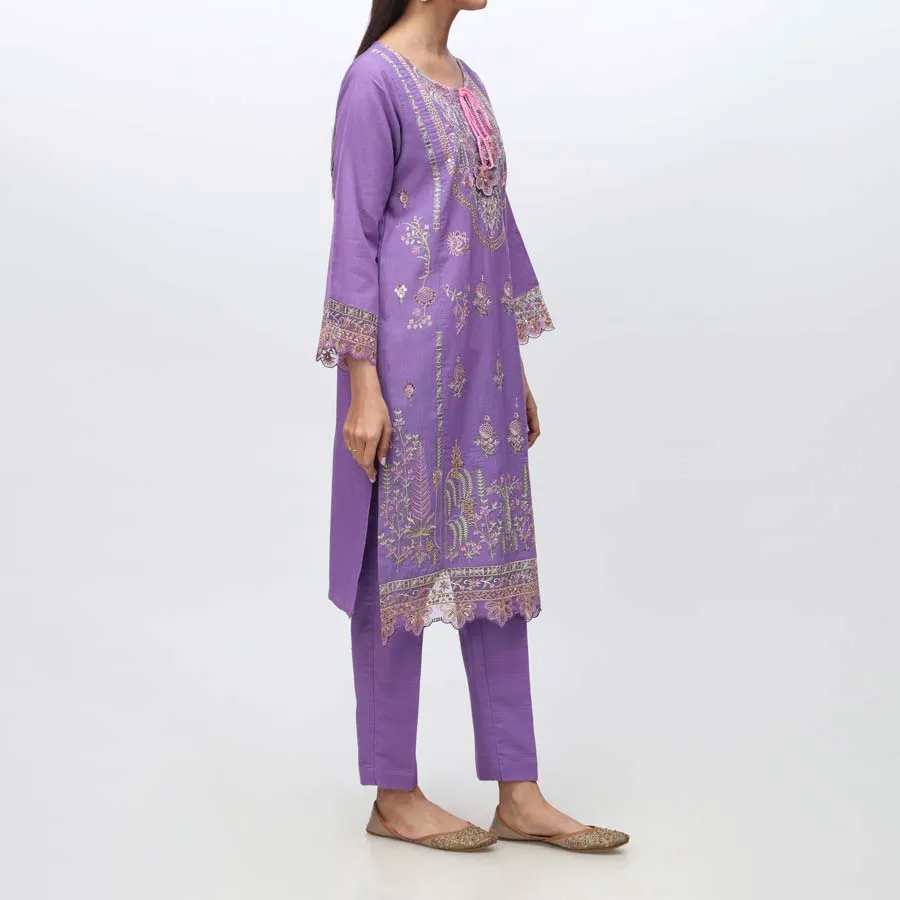 2PC- Embroidered Khaddar Suit PW3057