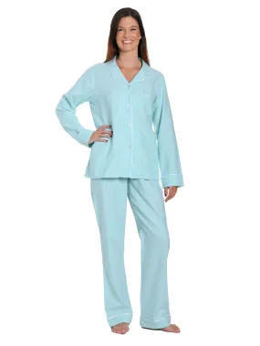 2Pc Lightweight Flannel Womens Pajama Sets