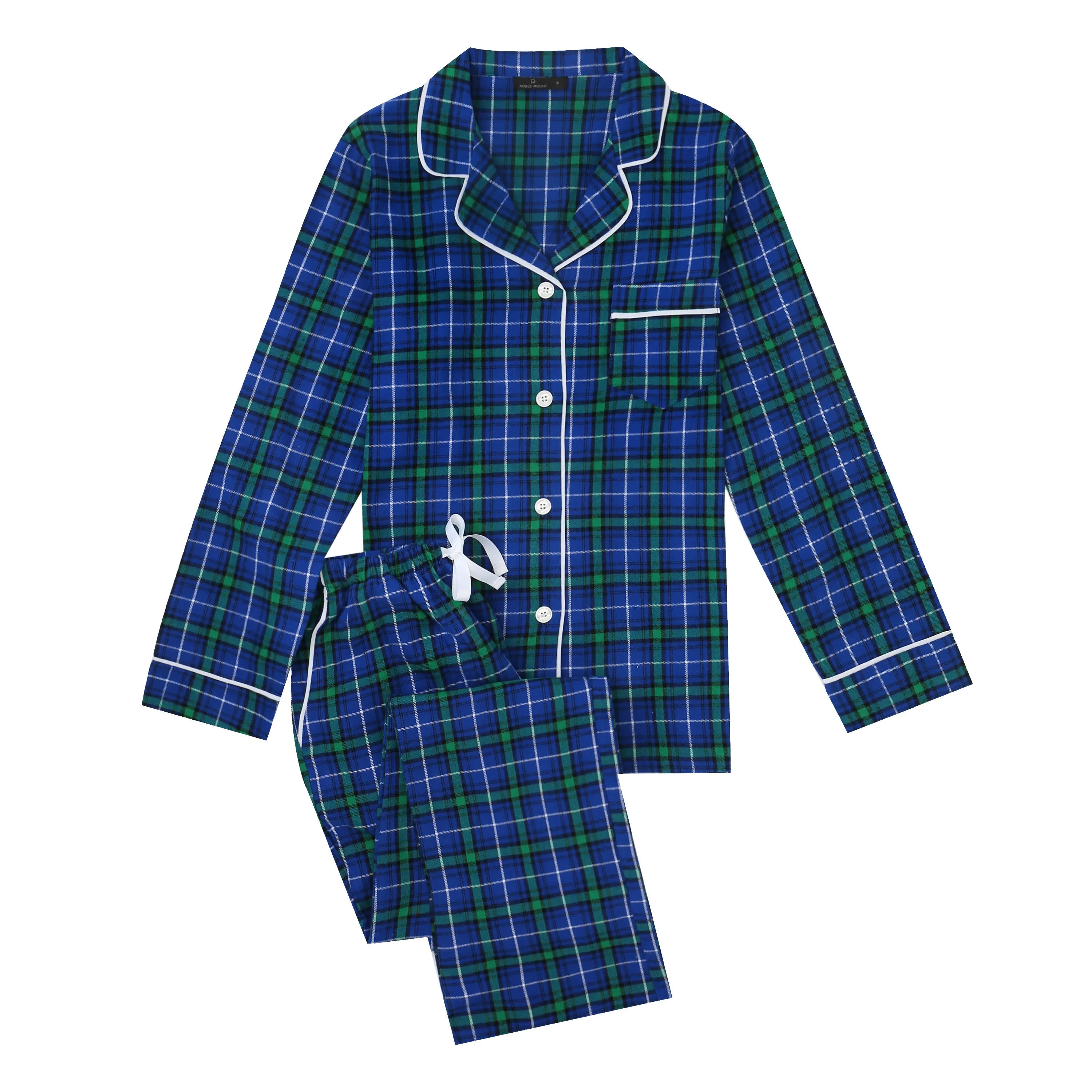 2Pc Lightweight Flannel Womens Pajama Sets