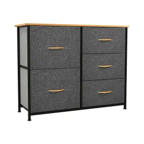 5 Drawers Steel Frame Fabric Storage Tower