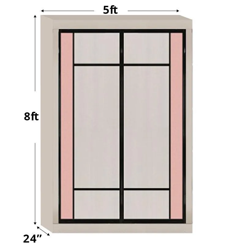 5ftx8ft Sliding Door Wardrobe D10(NW-S4)