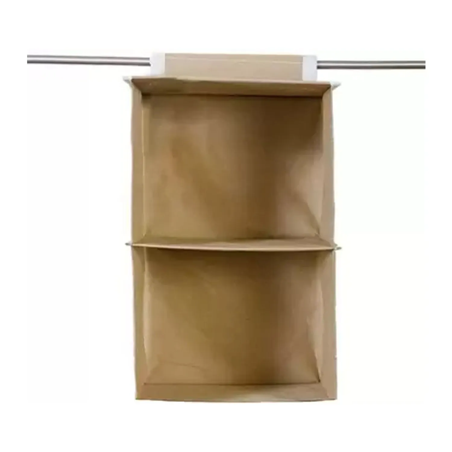 6744 Fabric Hanging 2-Shelf Closet Cloth Organizer