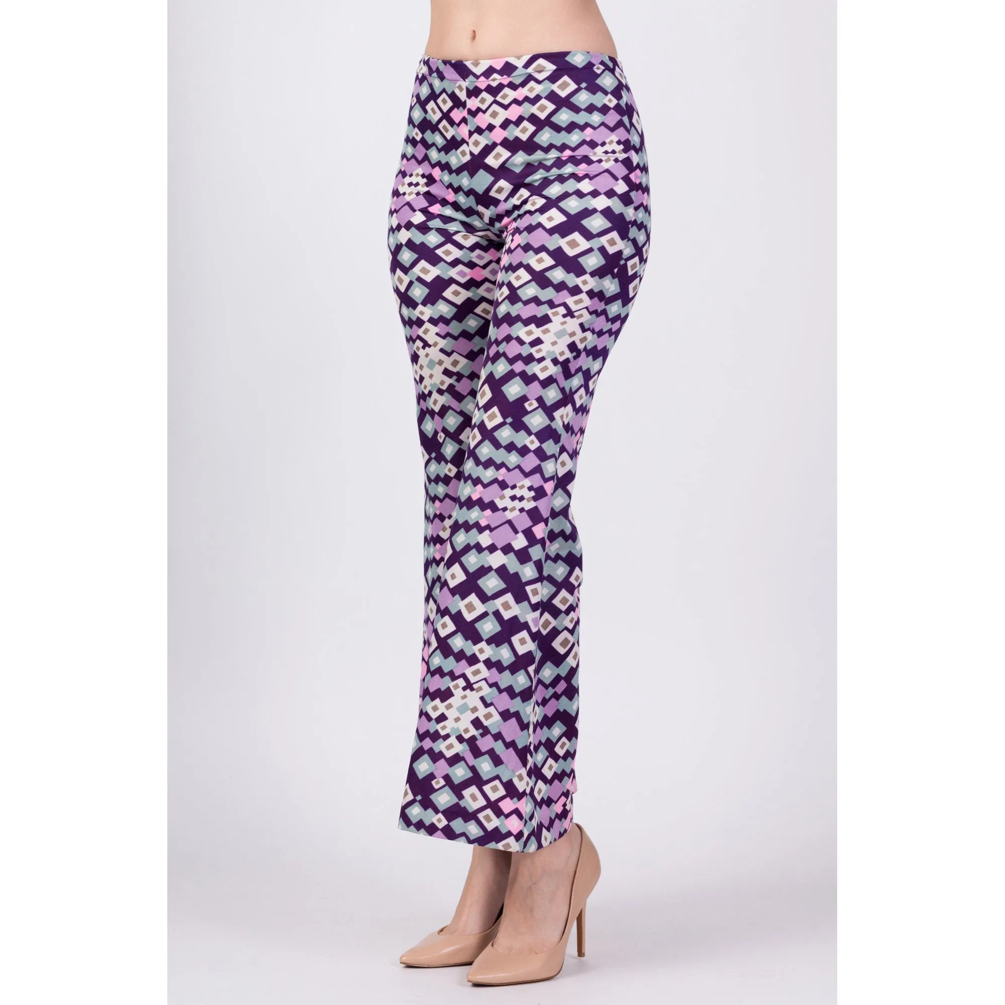 70s Psychedelic Geometric Pants - Extra Small