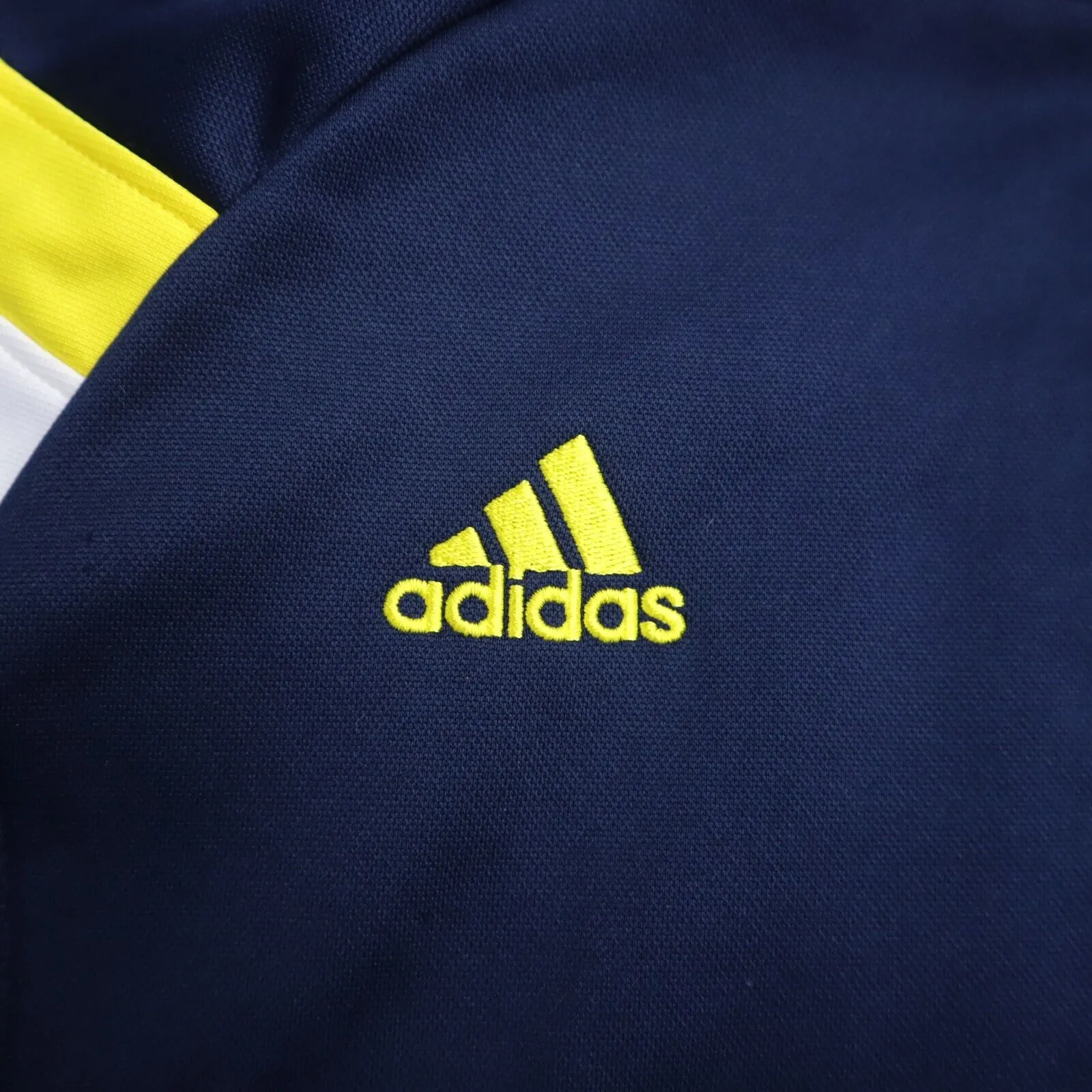 Adidas Mens Michigan Wolverines NCAA Track Jacket Blue Gold on Field Size Large