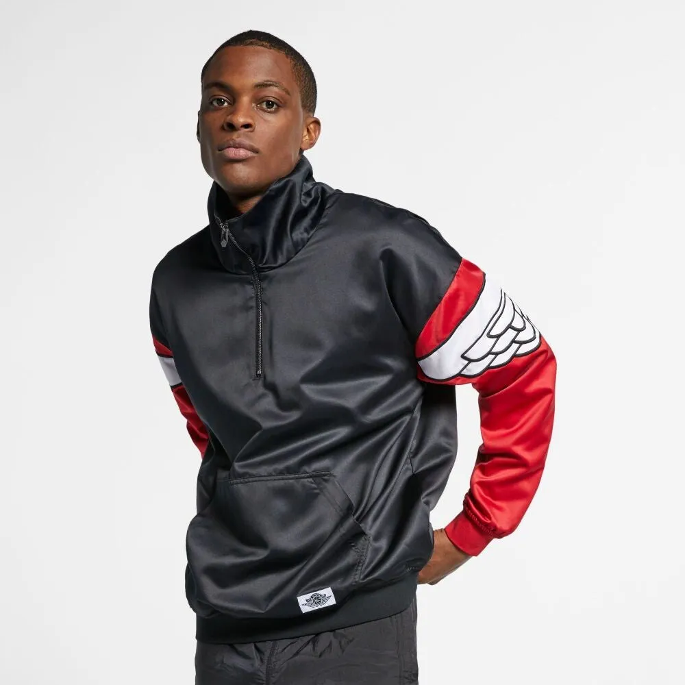 Air Jordan Classic Wings Quarter Zip Men's Jacket Black-Red ao0406-011