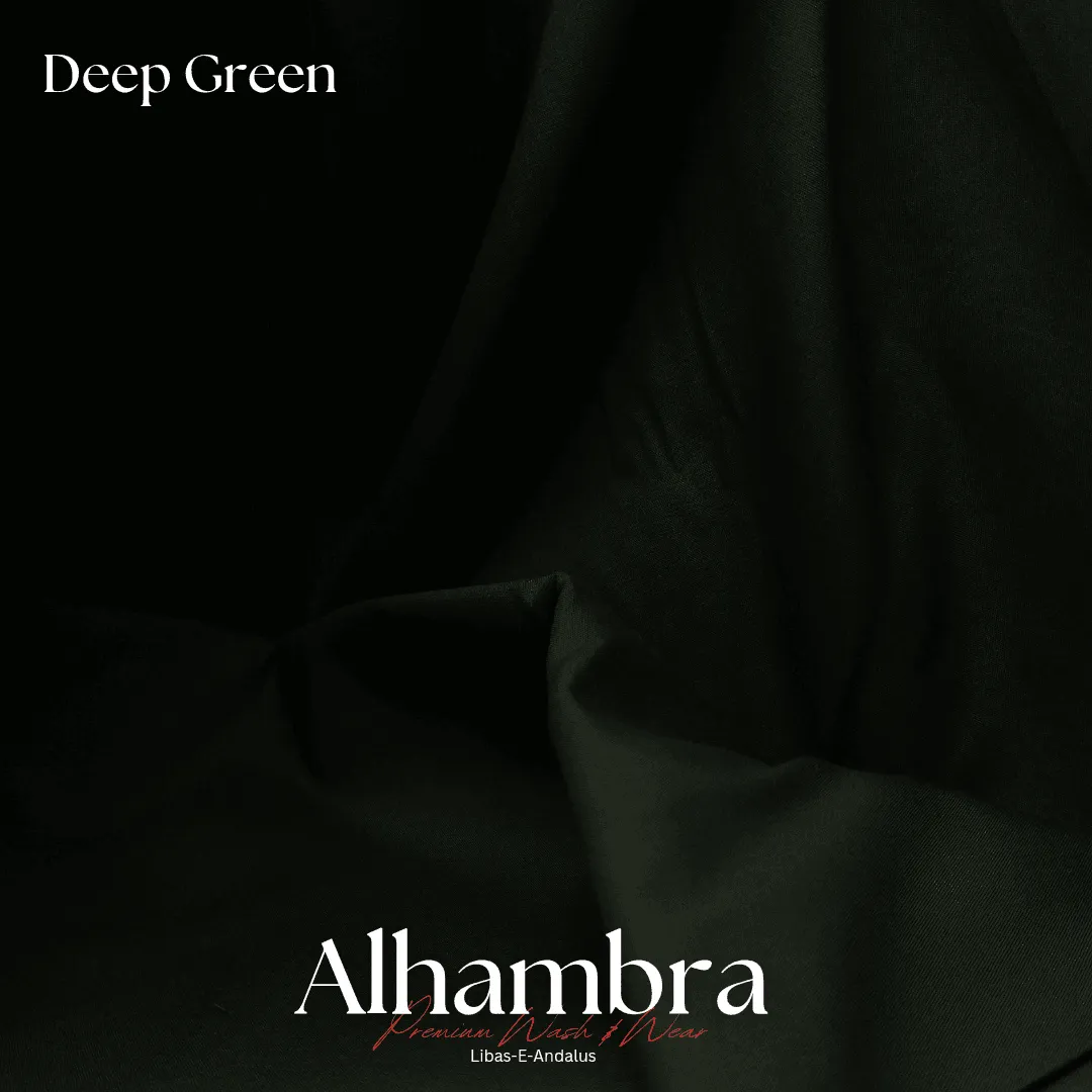 Alhambra Premium 4 Season Wash & Wear Suit (Deep Green) 4-Meter