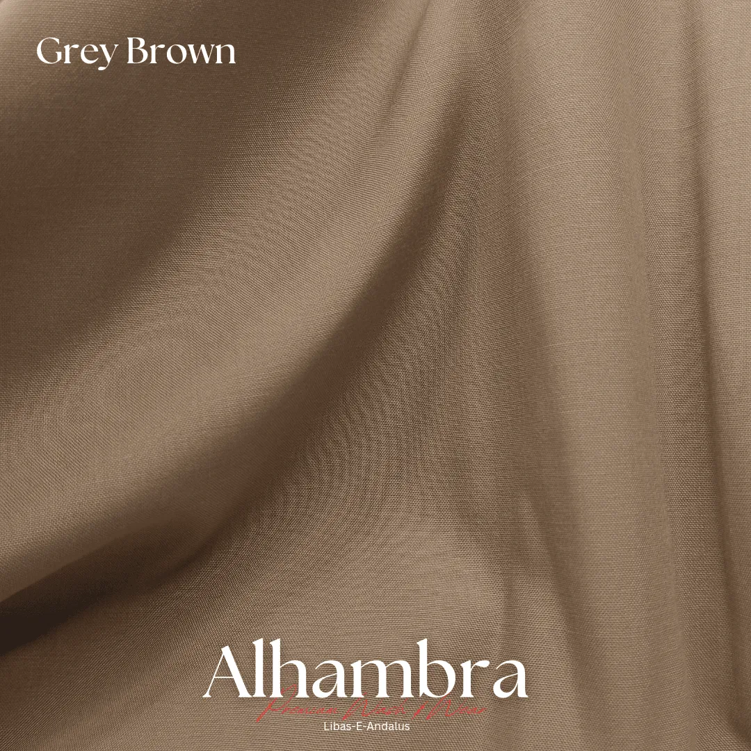 Alhambra Premium 4 Season Wash & Wear Suit (Grey Brown) 4-Meter