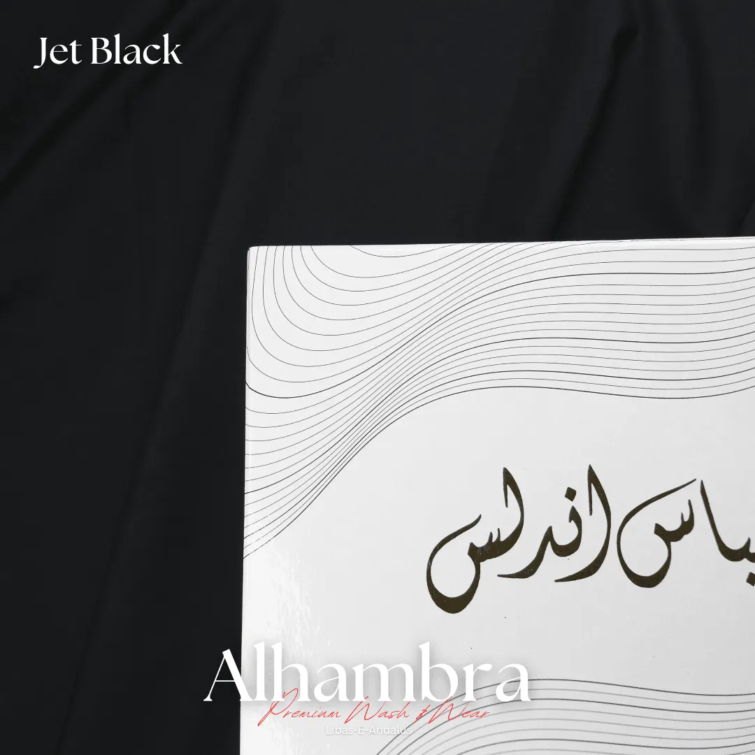 Alhambra Premium 4 Season Wash & Wear Suit (Jet Black) 4-Meter