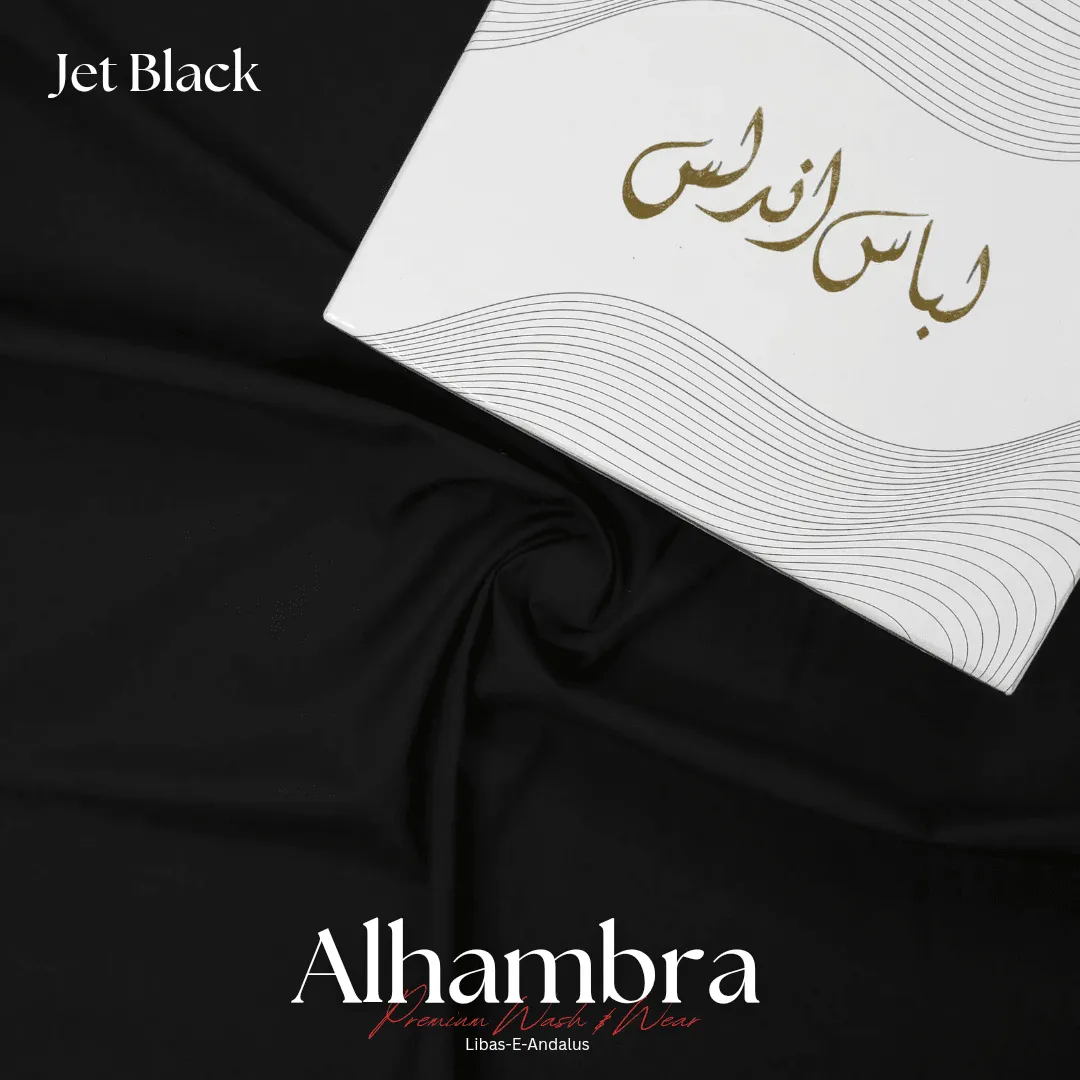 Alhambra Premium 4 Season Wash & Wear Suit (Jet Black) 4-Meter