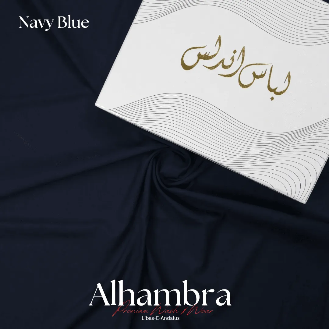 Alhambra Premium 4 Season Wash & Wear Suit (Navy Blue) 4-Meter