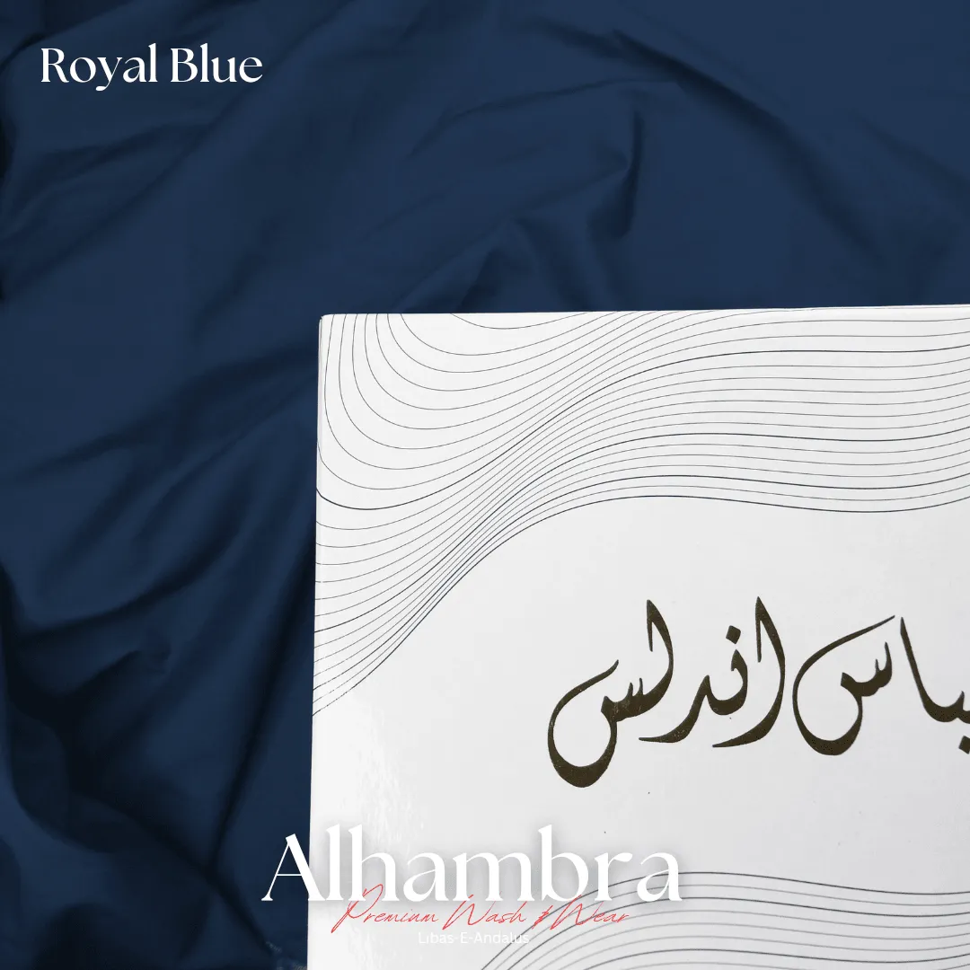 Alhambra Premium 4 Season Wash & Wear Suit (Royal Blue) 4-Meter