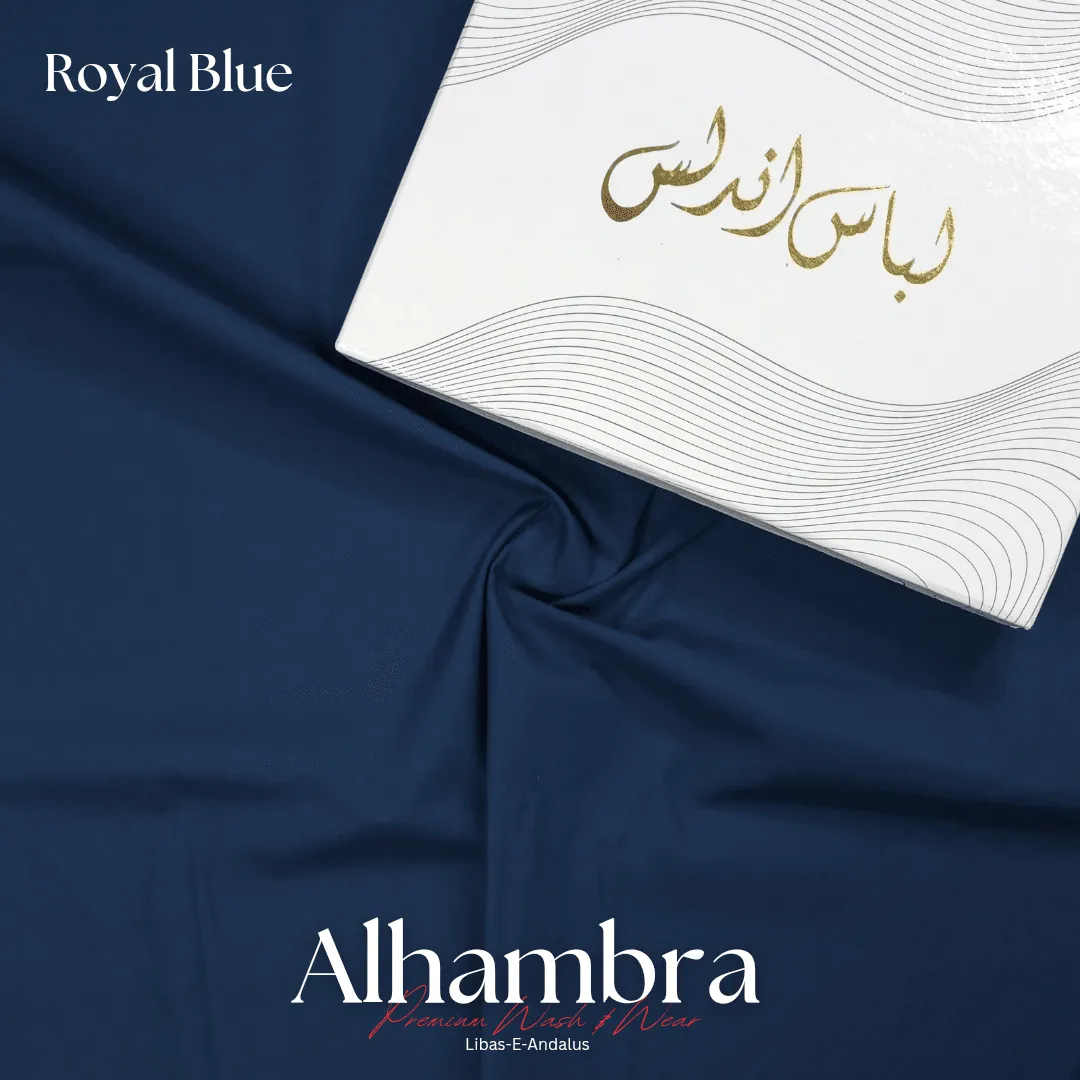 Alhambra Premium 4 Season Wash & Wear Suit (Royal Blue) 4-Meter