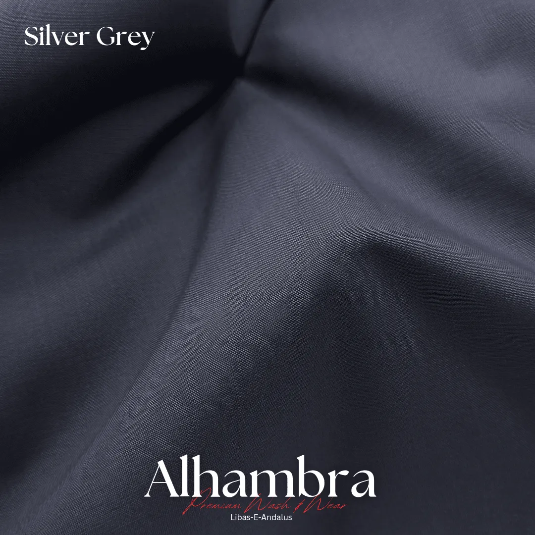 Alhambra Premium 4 Season Wash & Wear Suit (Silver Grey) 4-Meter