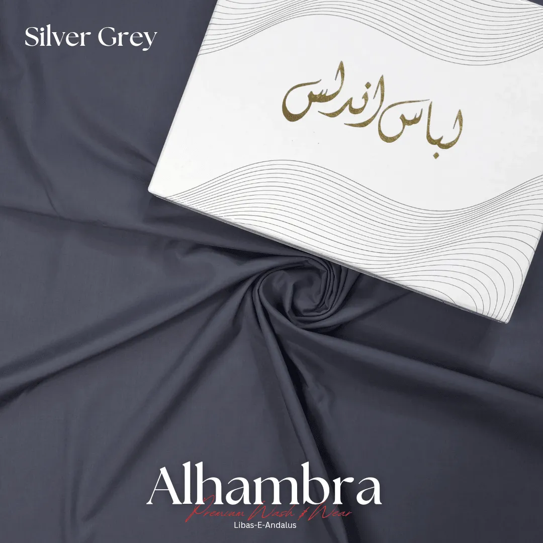 Alhambra Premium 4 Season Wash & Wear Suit (Silver Grey) 4-Meter