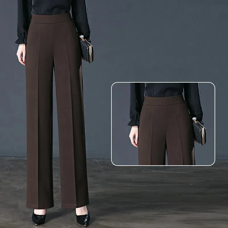 All-Match Elastic High Waist Casual Trousers