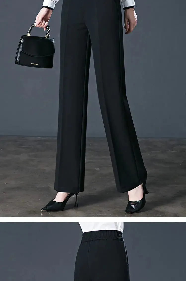 All-Match Elastic High Waist Casual Trousers