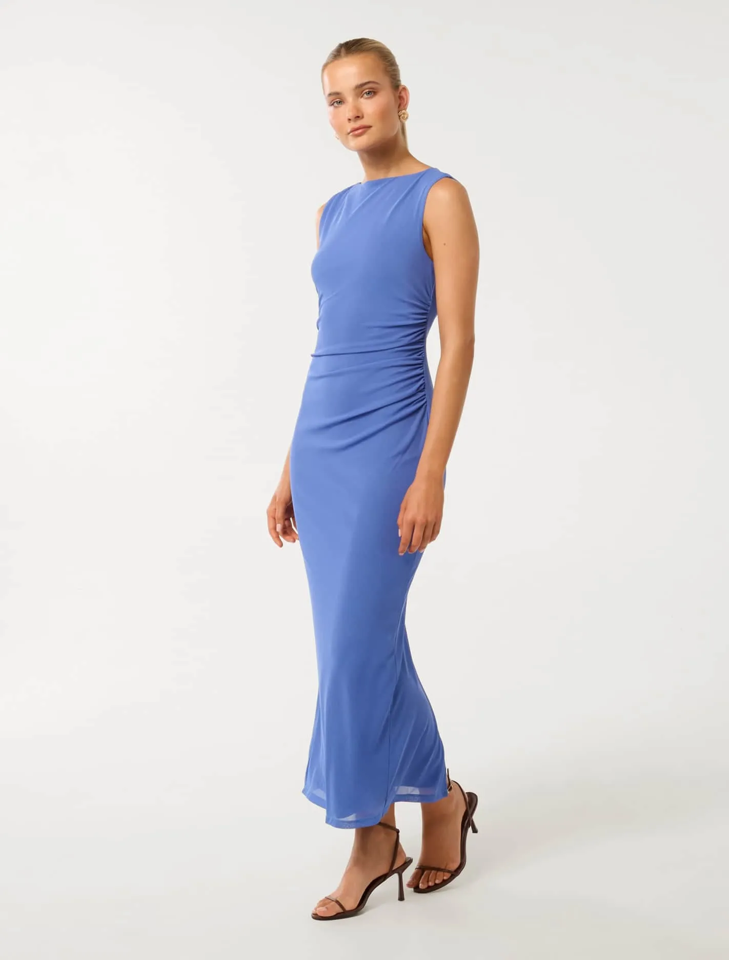 Ally Sleeveless Mesh Midi Dress