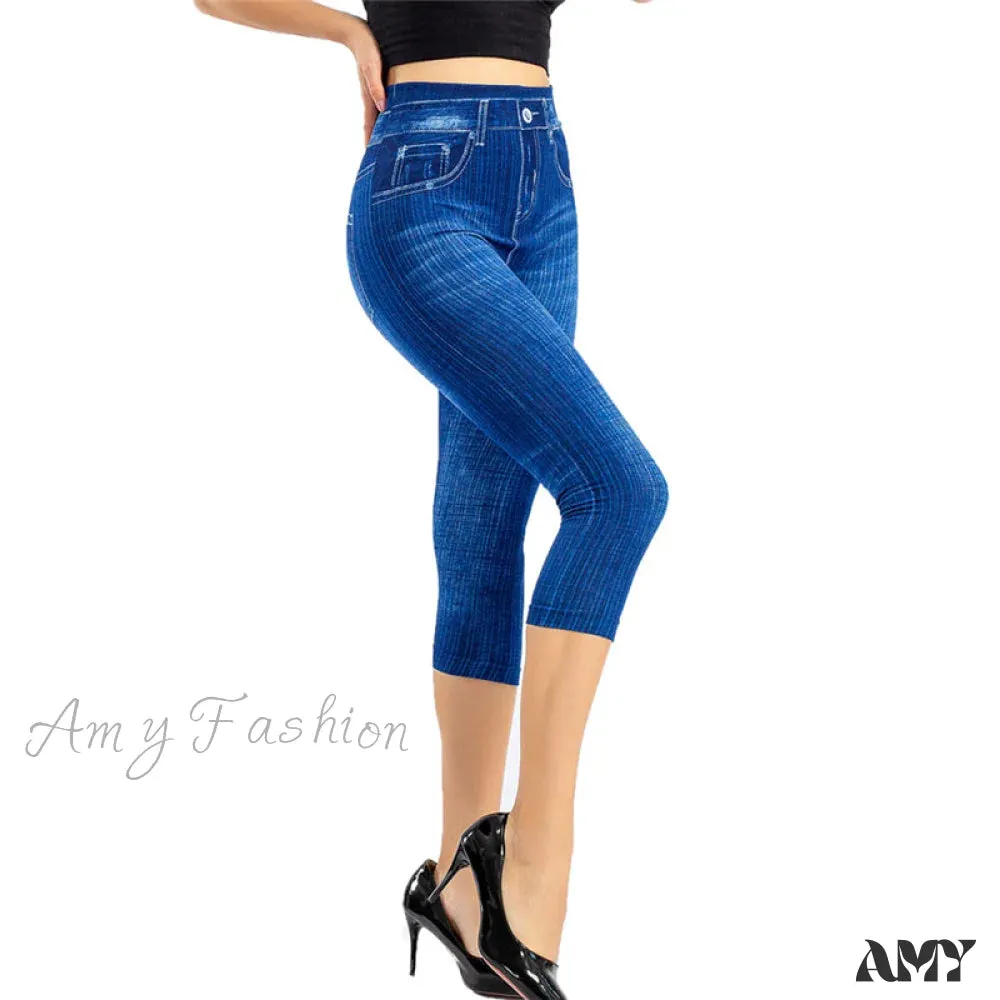 Amy Fashion - Fashion High Waist Skinny Jeans