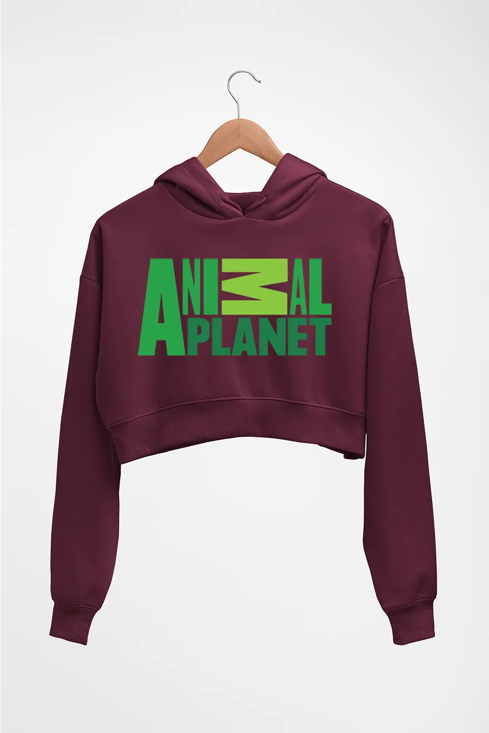 Animal Planet Crop HOODIE FOR WOMEN