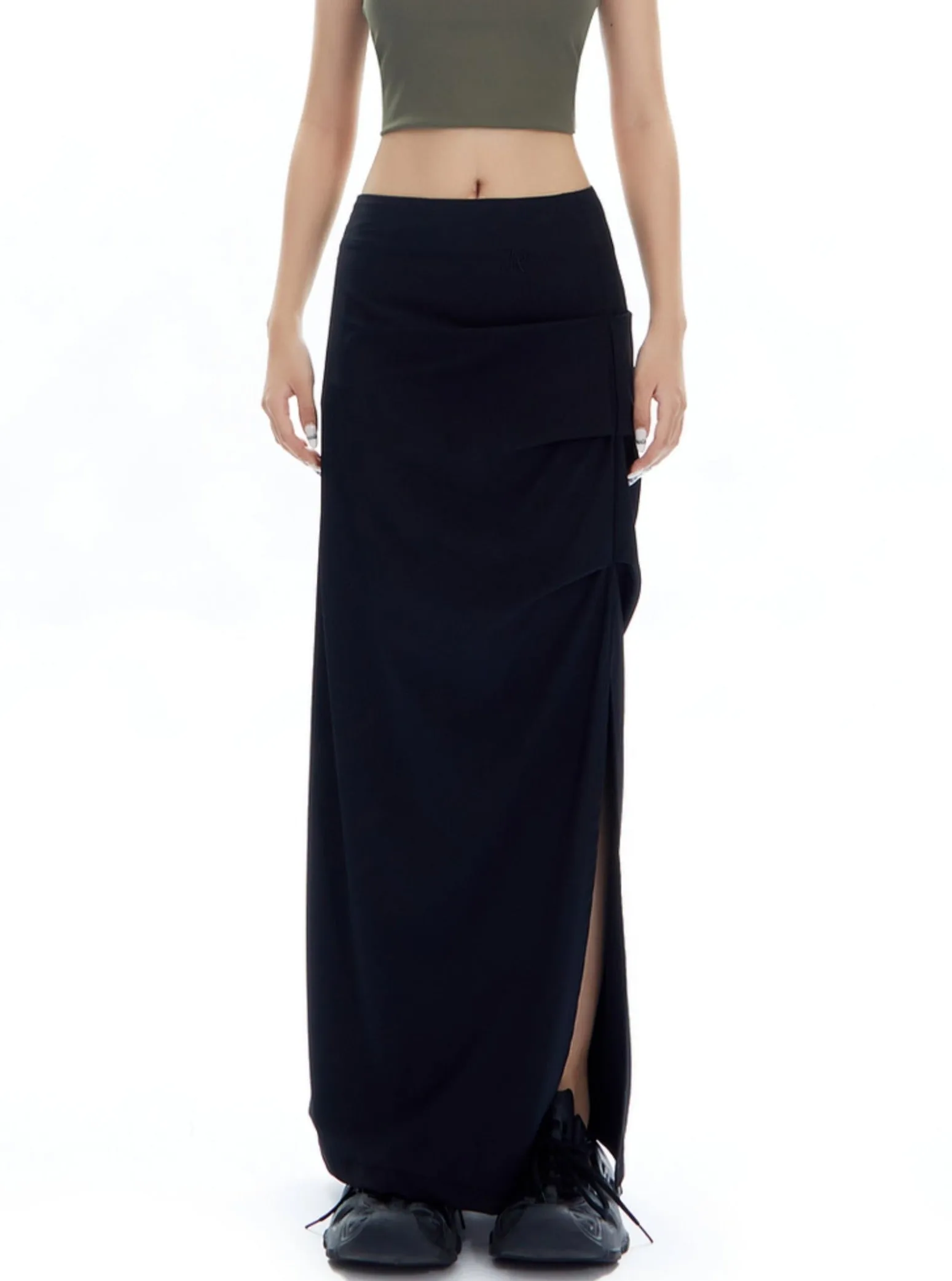 Asymmetrical Layered Maxi Skirt