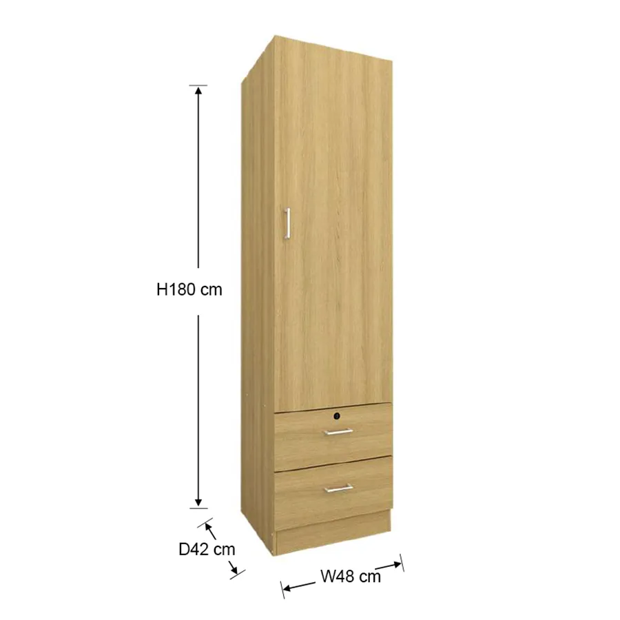 Averie 1 Door Wardrobe with 2 Drawer