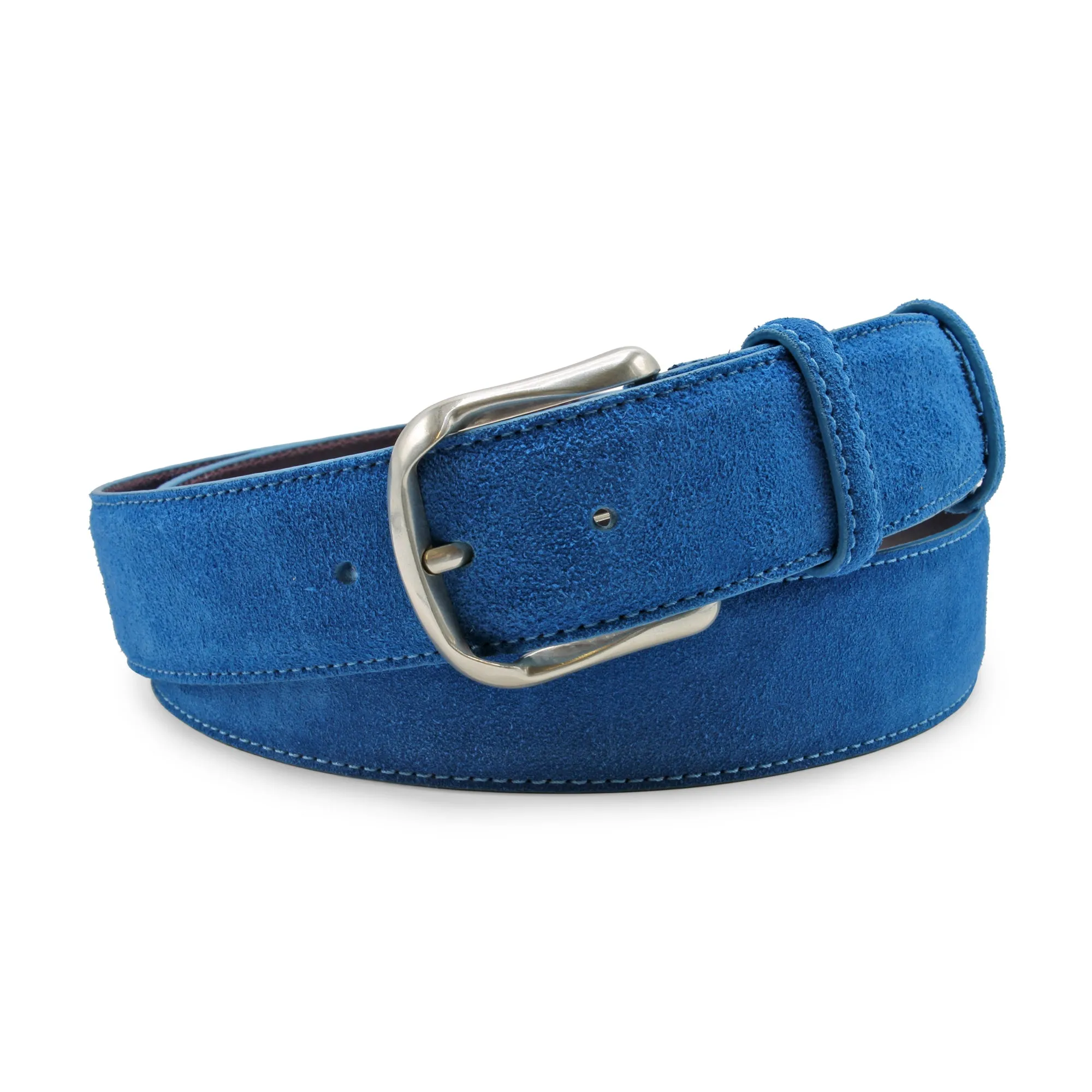 Azure Blue Suede Belt