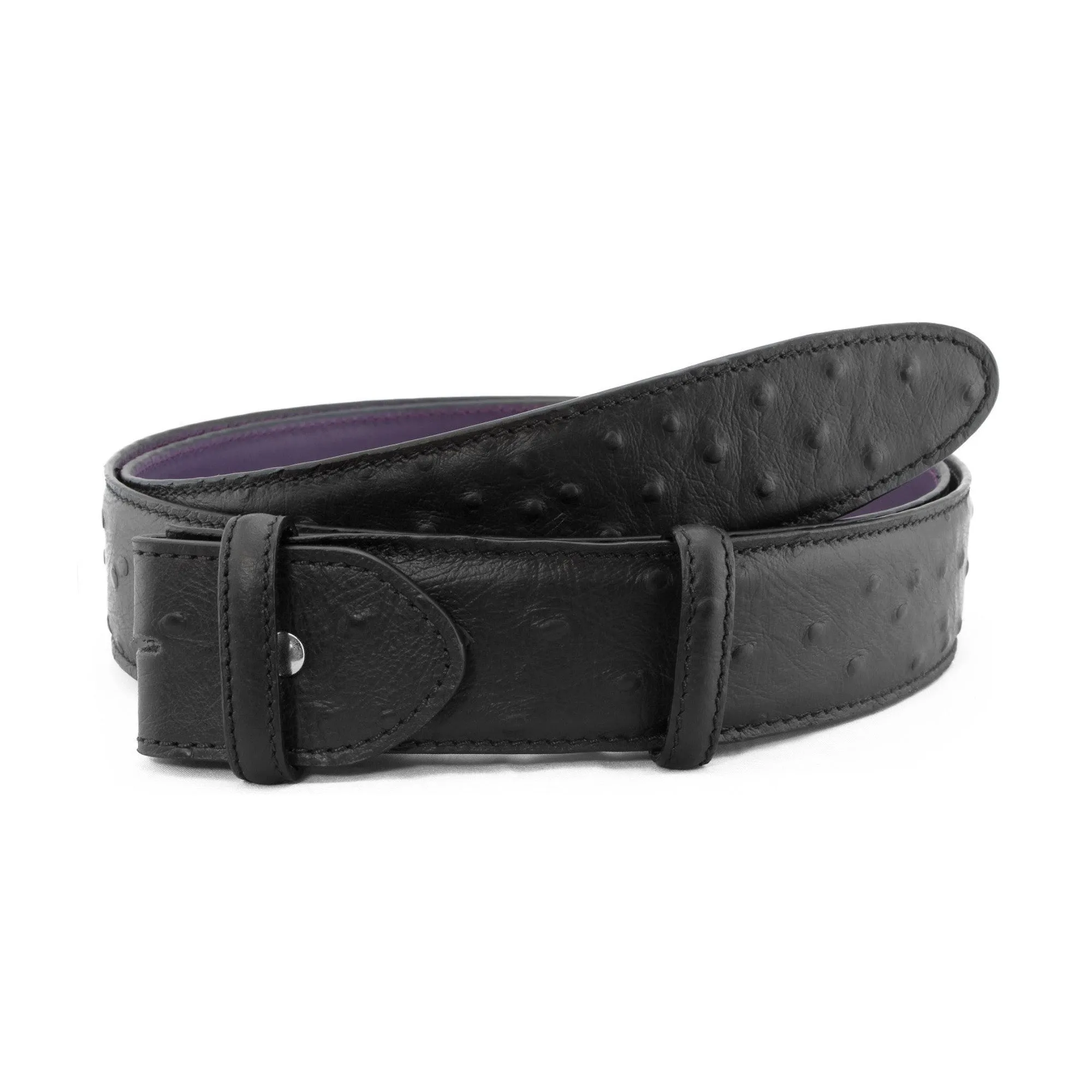 Bacall Mock Ostrich Quill Effect Belt Strap