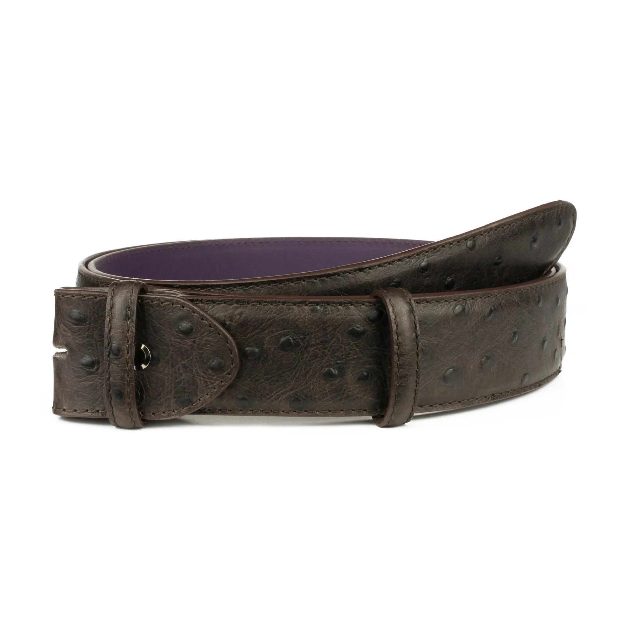 Bacall Mock Ostrich Quill Effect Belt Strap