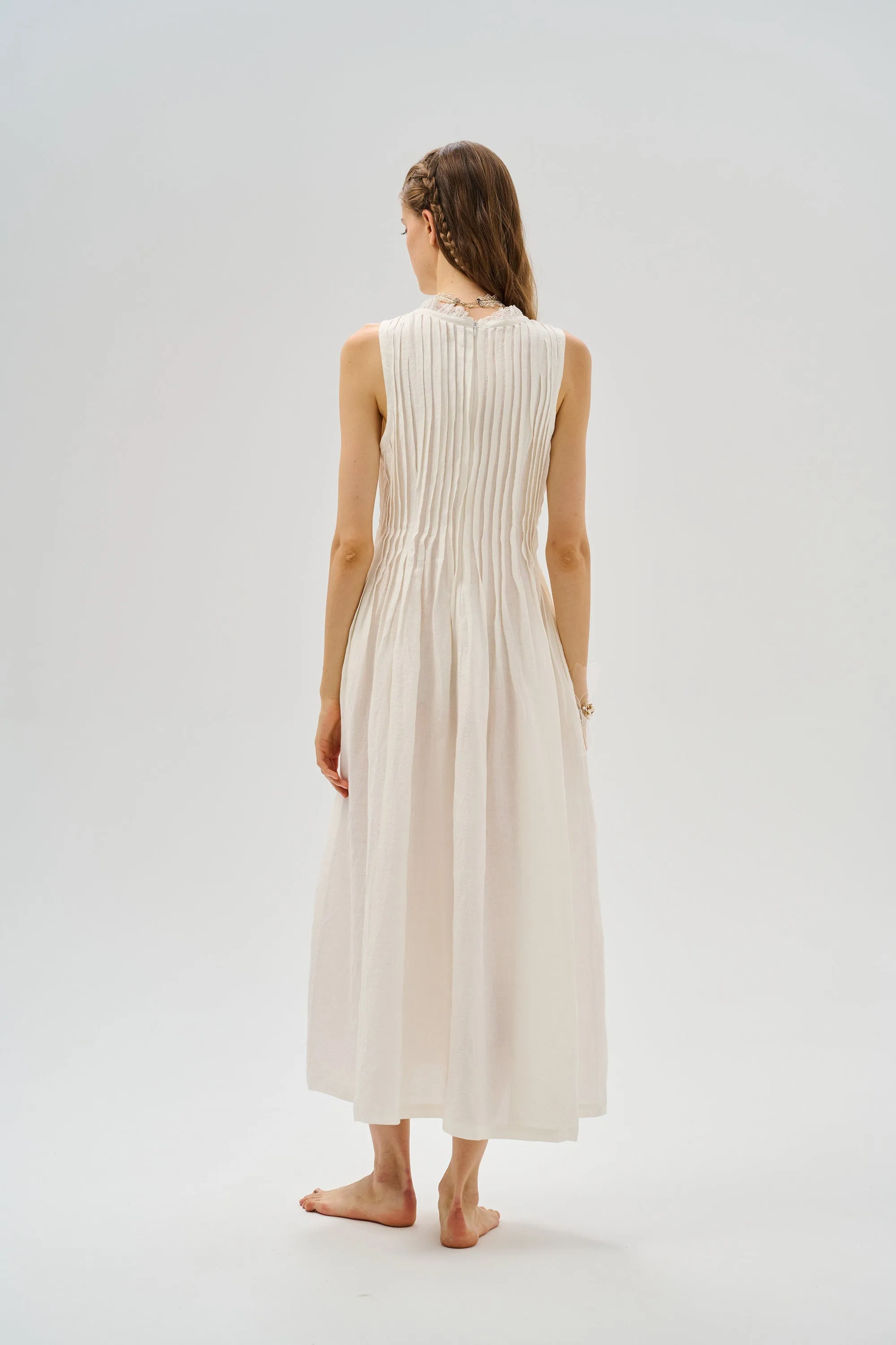 Balia 17 | Pleated Linen Dress