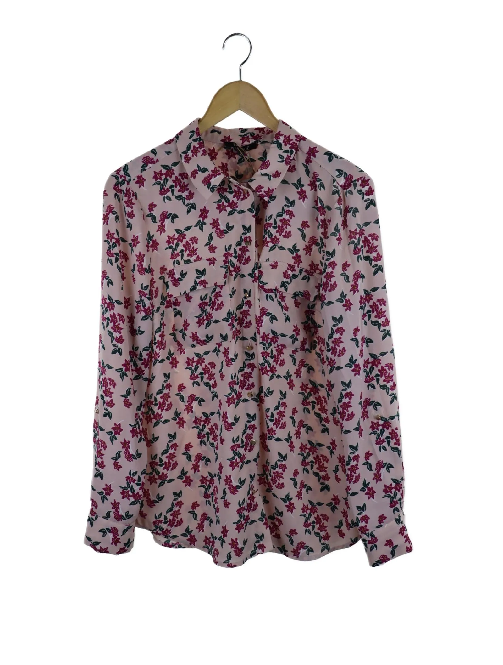 Basque Pink Floral Blouse 12