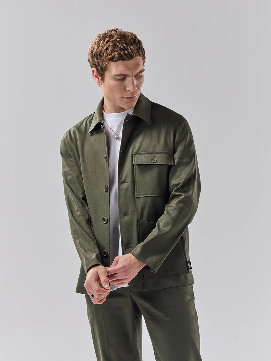 Batch 05 - Mens Bottle Green Linen Suit