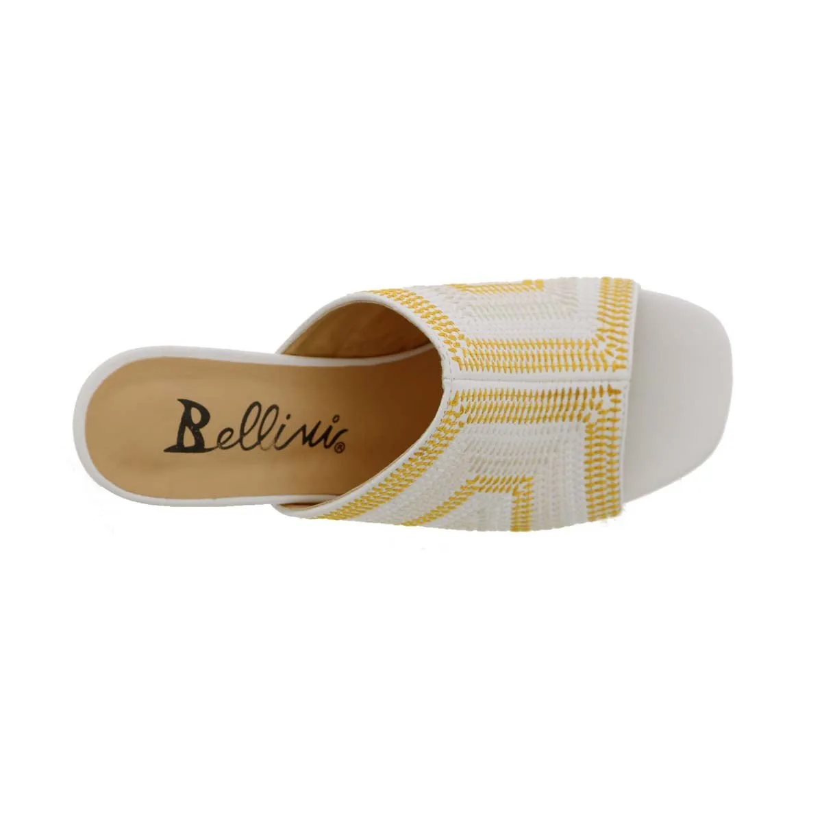 Bellini Faint Women Sandal In White Multi Woven