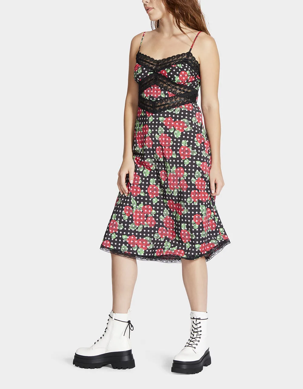 BETSEYS SLEEVELESS RIBBON DRESS BRIGHT ROSE