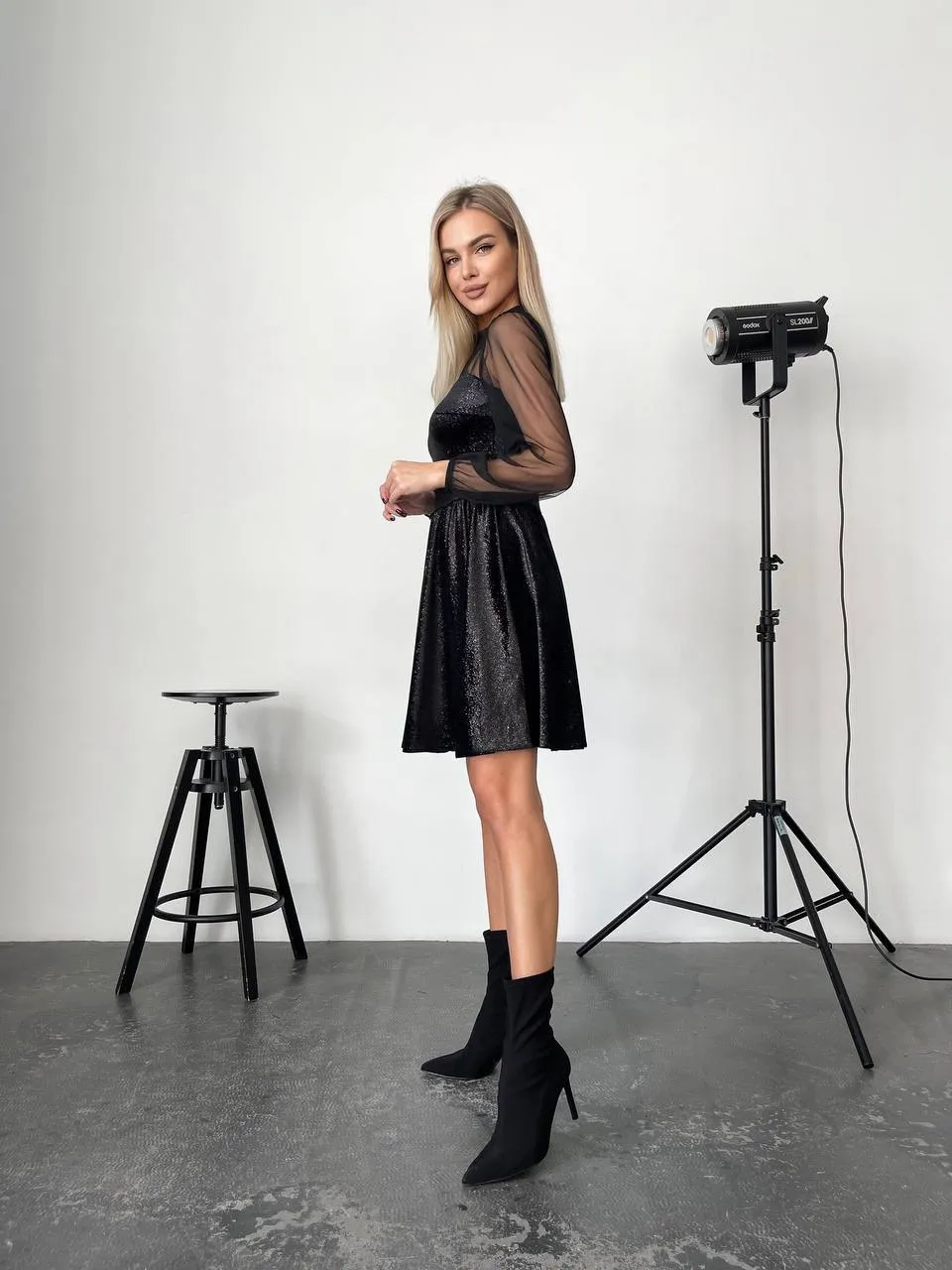 Black mini dress “Breta”