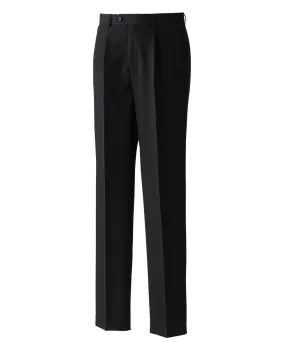 Black - Polyester trousers (single pleat)