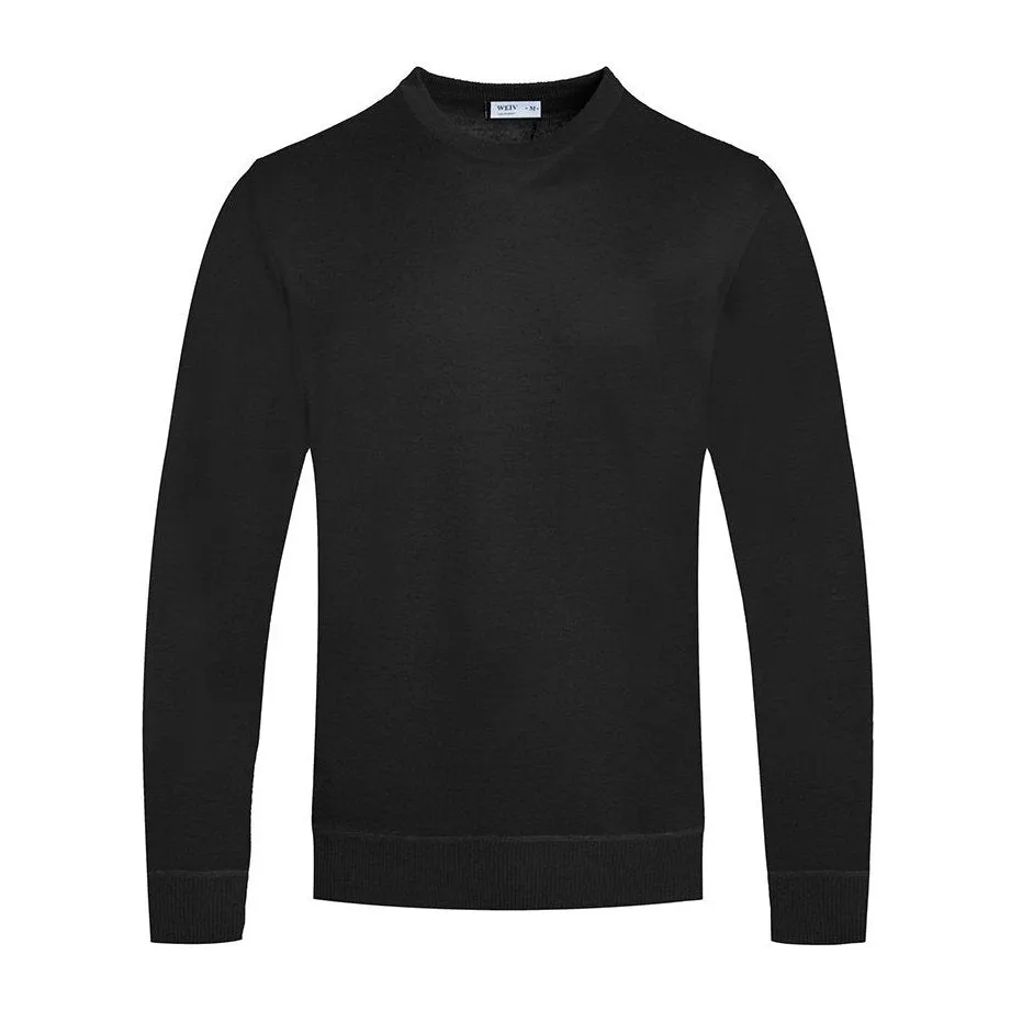 Black Round Neck Knit Sweater