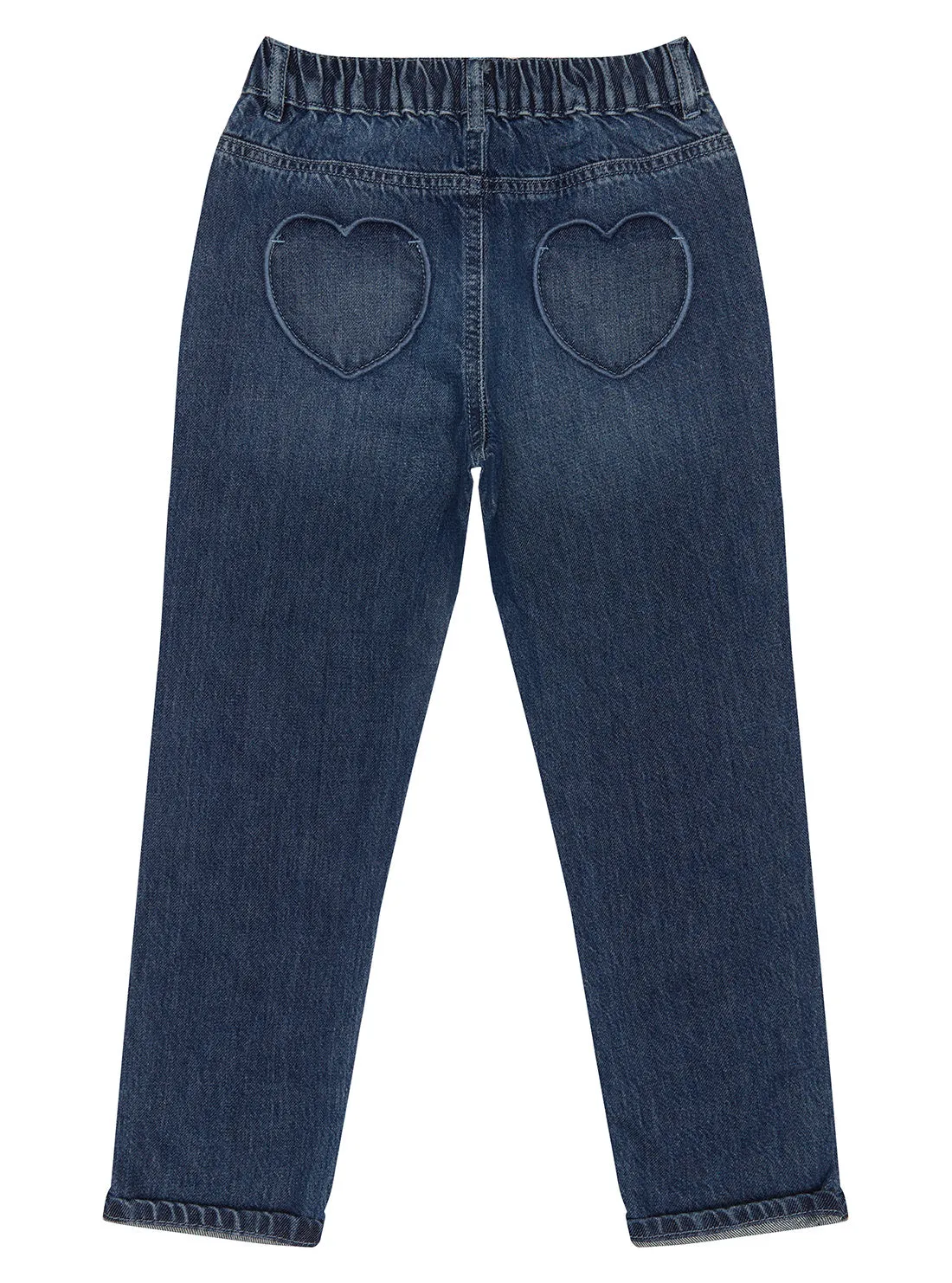 Blue Denim Mom High-Rise Pants (2-7)