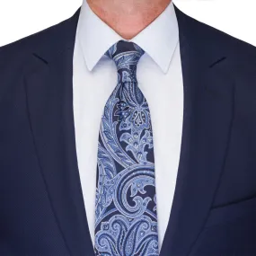 Blue Rich Paisley Woven Silk Tie