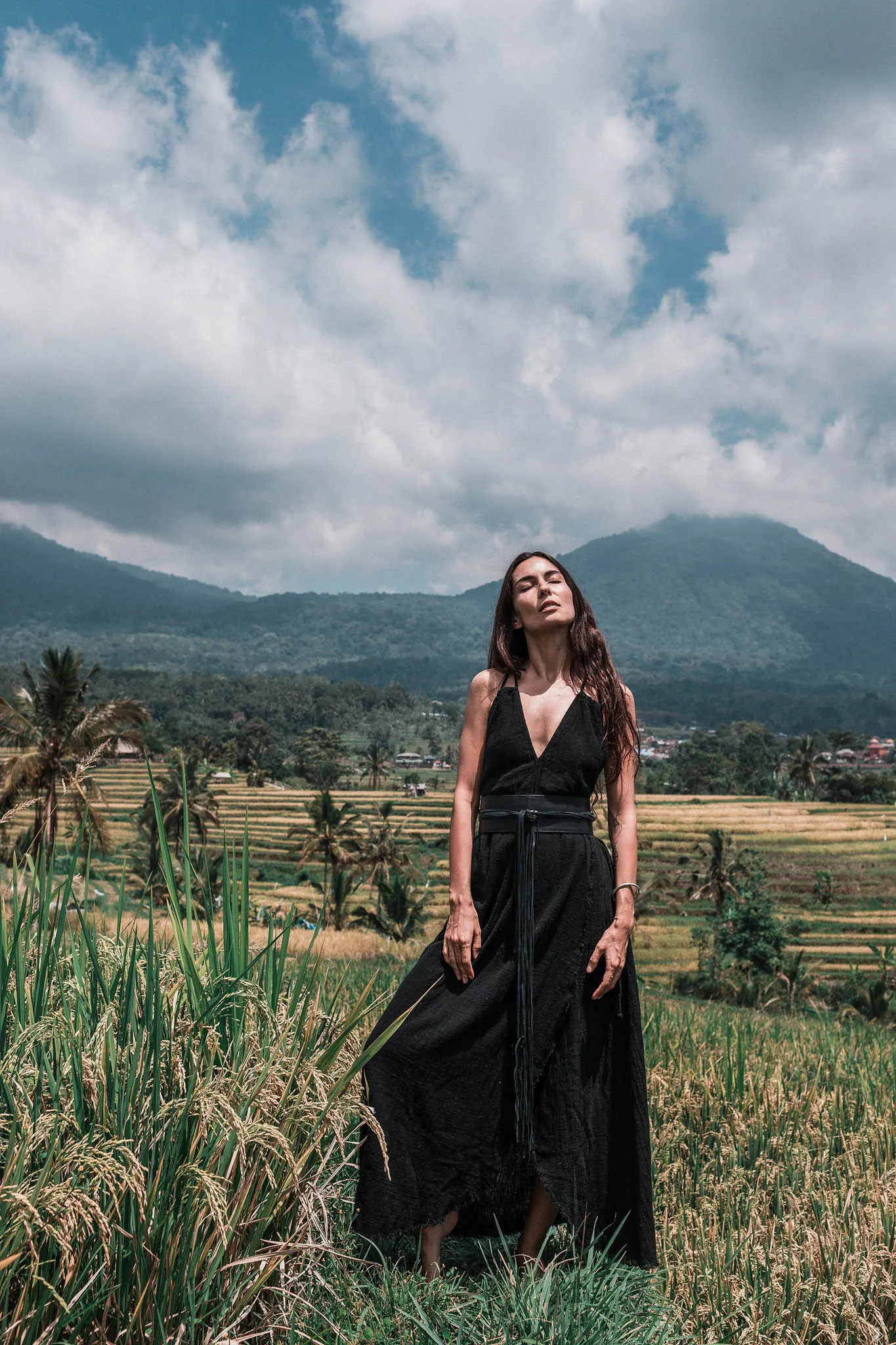 Bohemian Black Wedding Dress • Cocktail Evening Dress