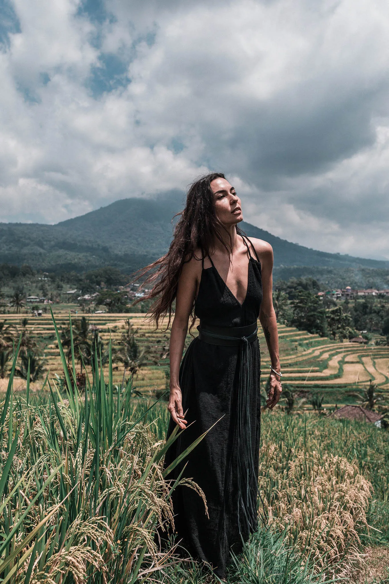 Bohemian Black Wedding Dress • Cocktail Evening Dress