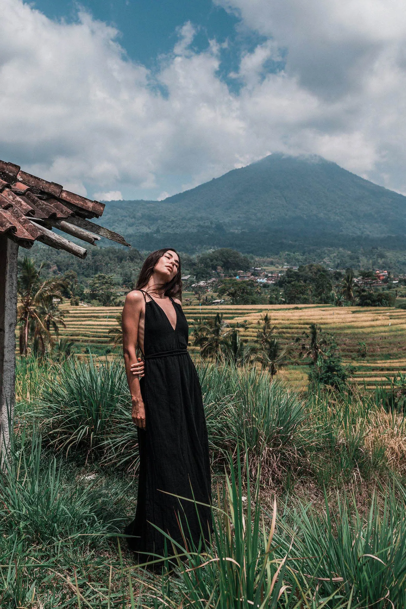 Bohemian Black Wedding Dress • Cocktail Evening Dress