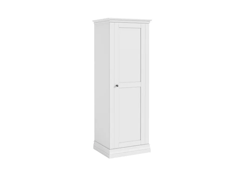 Bordeaux White Single Door Wardrobe