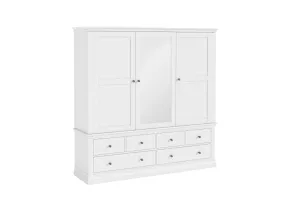 Bordeaux White Triple Wardrobe