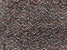 Boucle Fabric - Cherry/Black