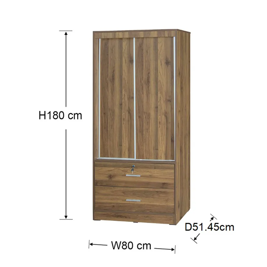 Brendle 80 cm Sliding Wardrobe